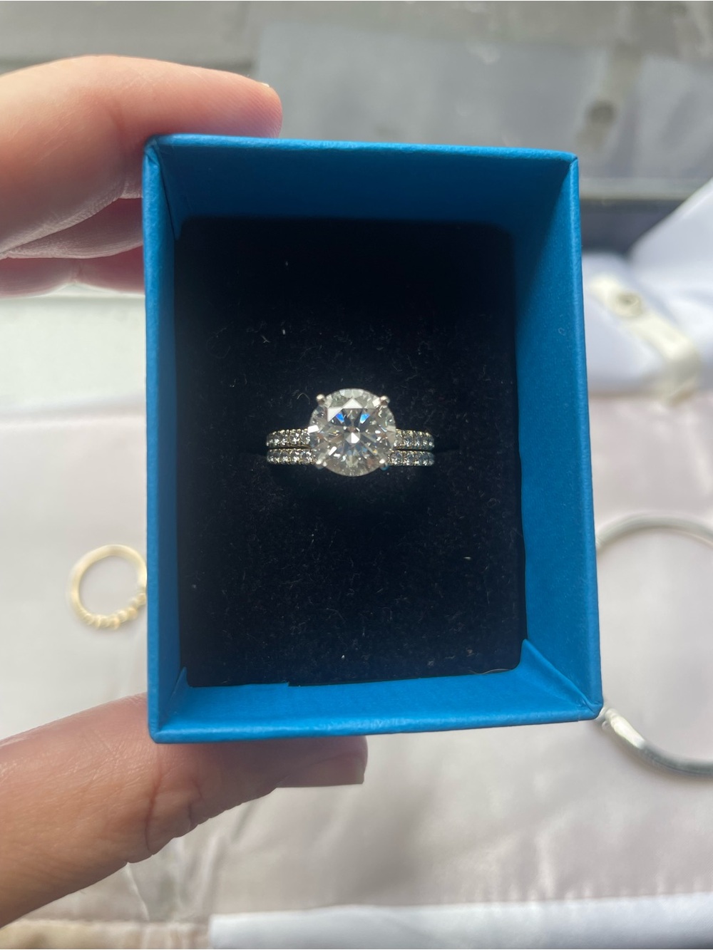 3.5 carat diamond wedding set 14 karat yellow gold